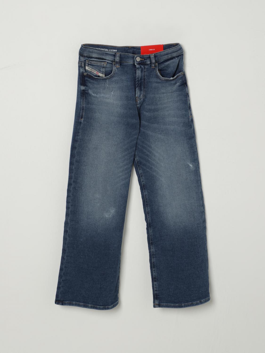 Diesel Pants Kids Color Denim In Blue