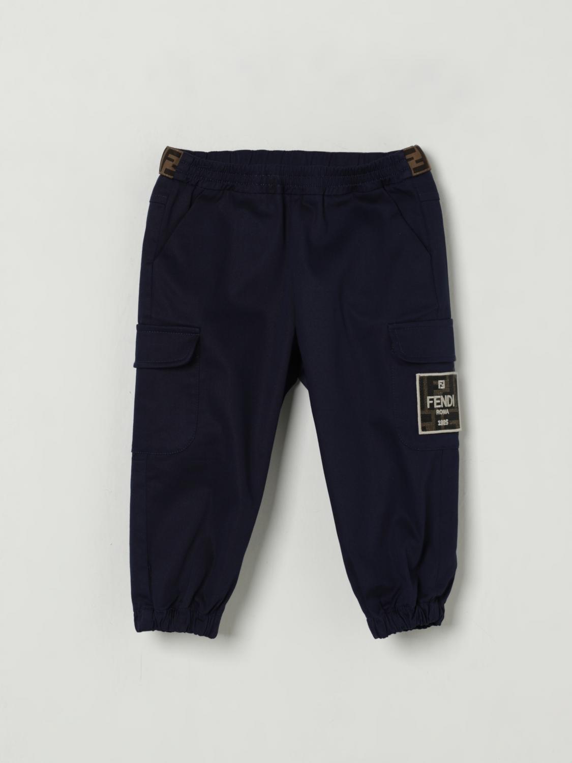 FENDI Pantalone jogging in cotone con logo
