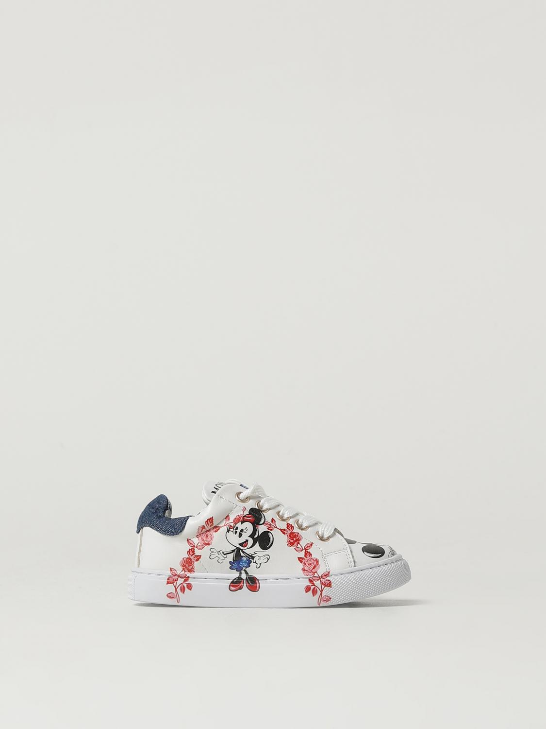 Monnalisa Minnie Und Mickey Maus Sneakers In White