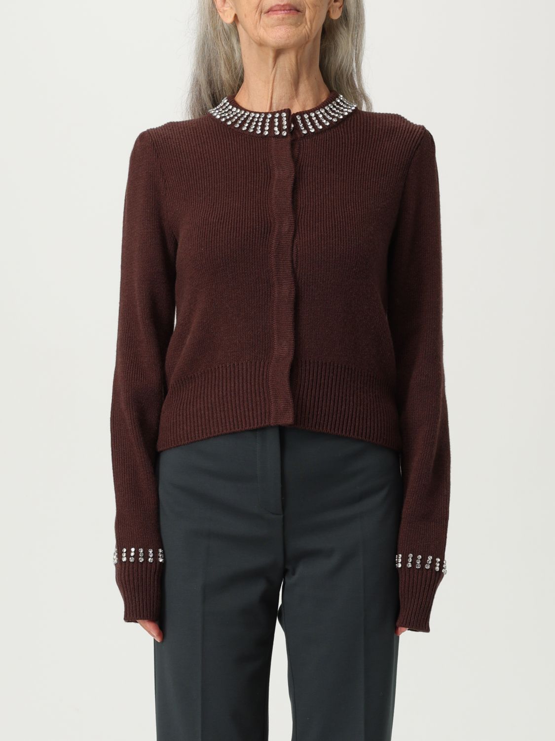 Pinko Cardigan  Woman Color Brown