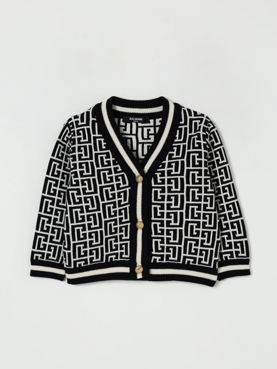 Balmain Sweater  Kids Color Ivory In Black