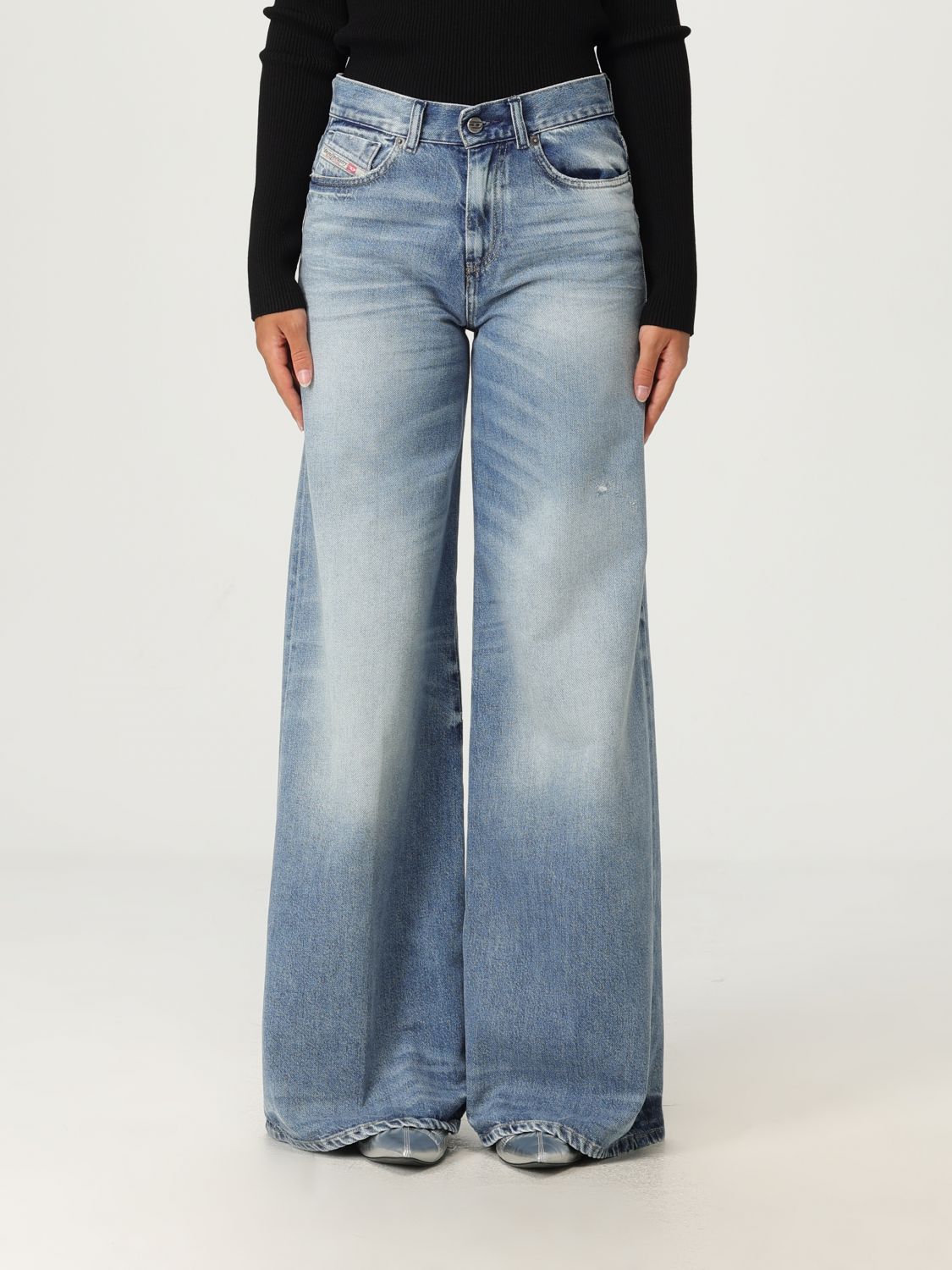Diesel Jeans Woman Color Black In Blue