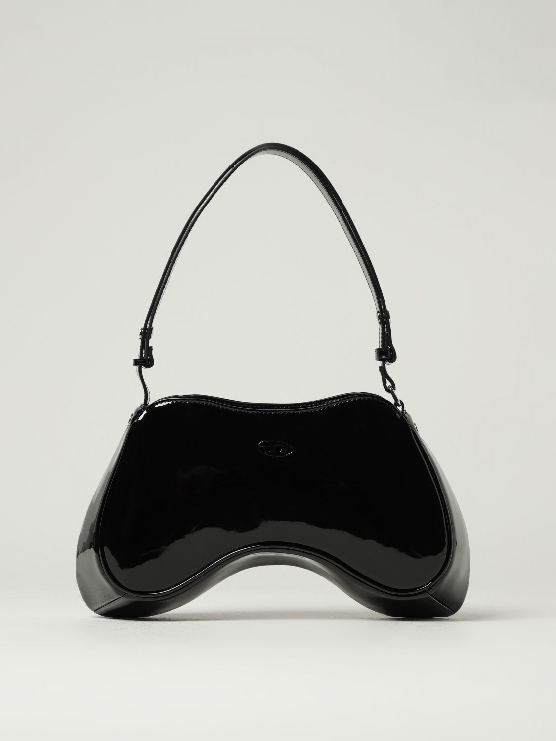 Diesel Play Synthetic Shoulder Bag In Black