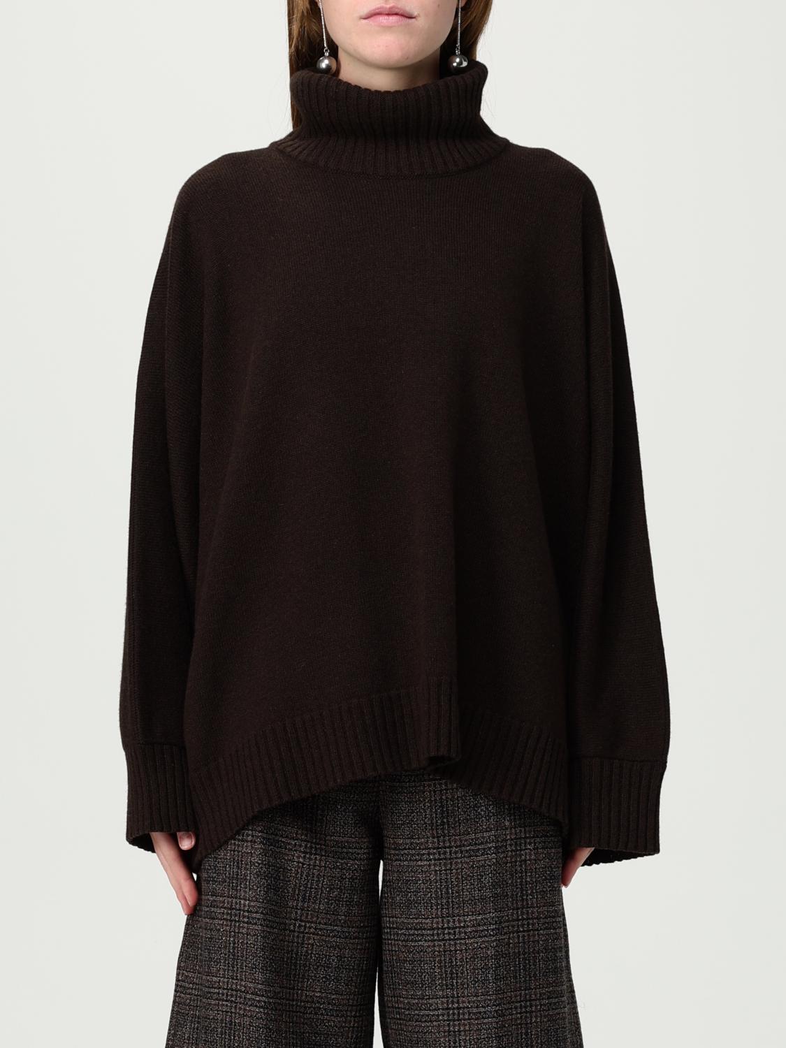 Alberta Ferretti Sweater Woman Color Brown In Black
