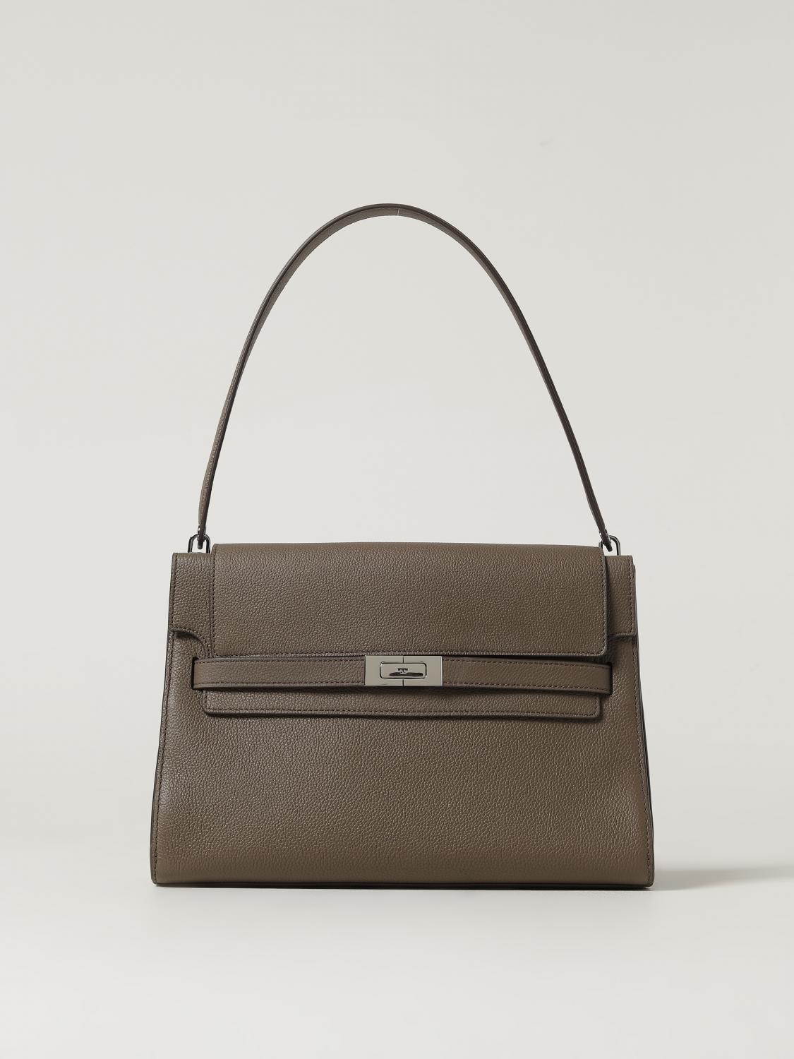 Tory Burch Large Shoulder Bag Metal Hardware In Brown