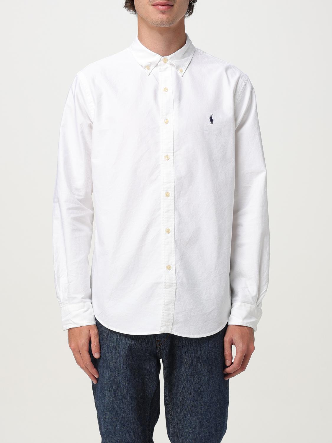 Polo Ralph Lauren Timeless White Shirt With Signature Polo Pony Motif In Multi