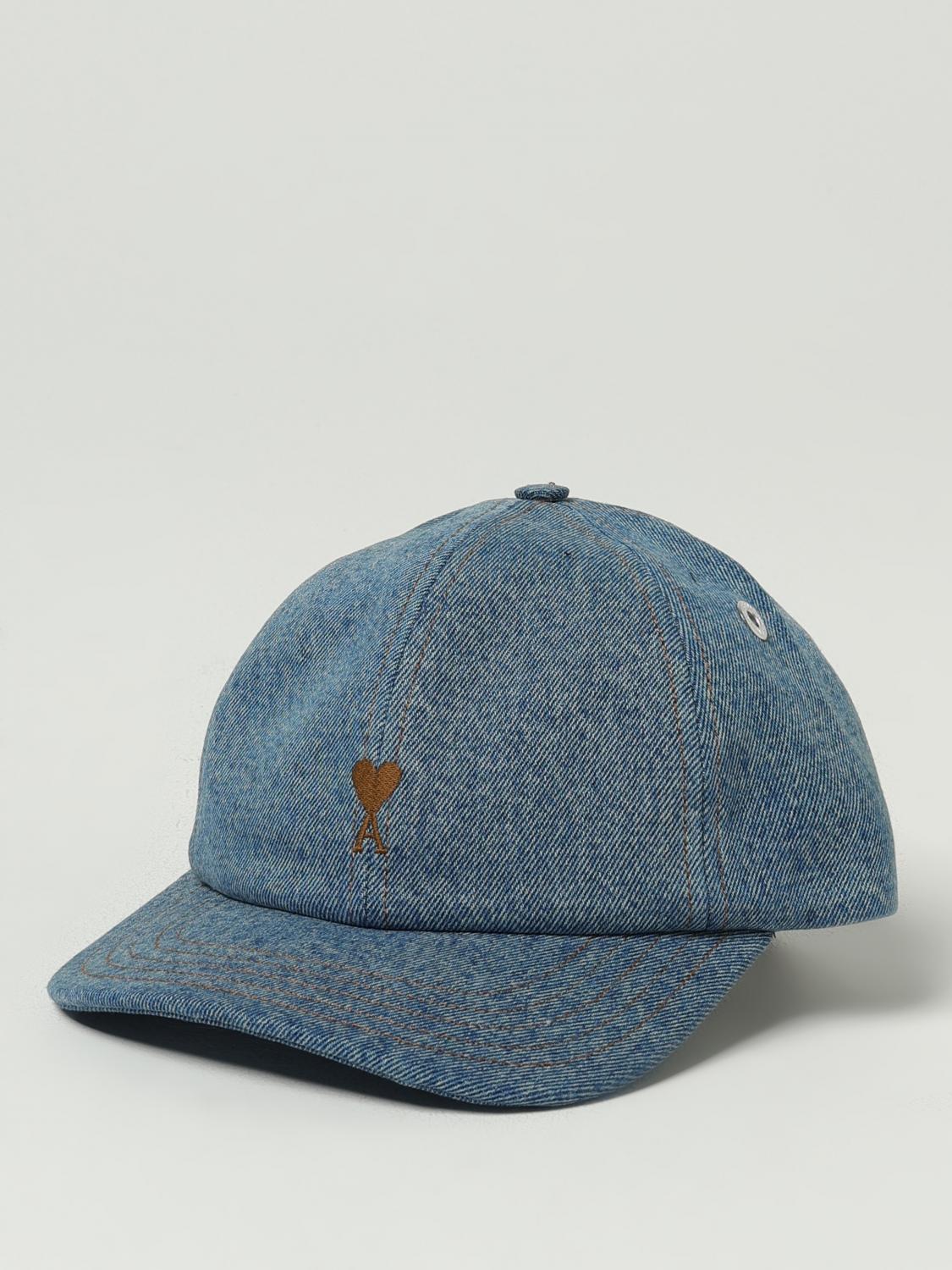 Hat AMI PARIS Men color Blue Hat AMI PARIS Men color Blue