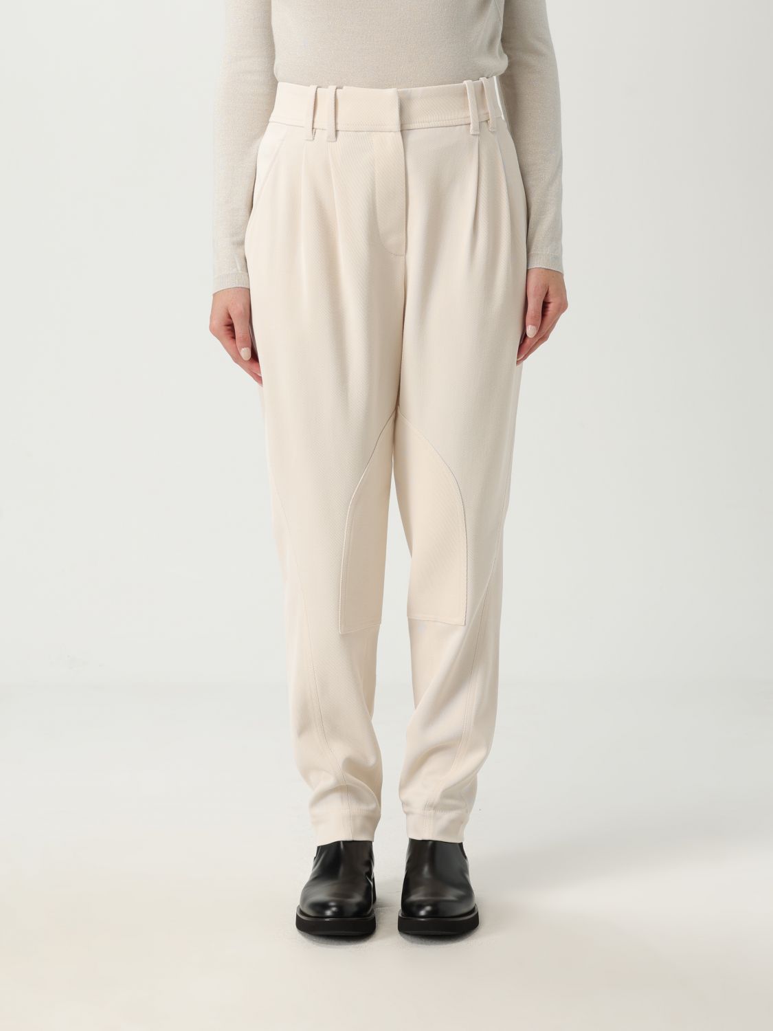 Brunello Cucinelli Pants  Woman Color Ivory In White