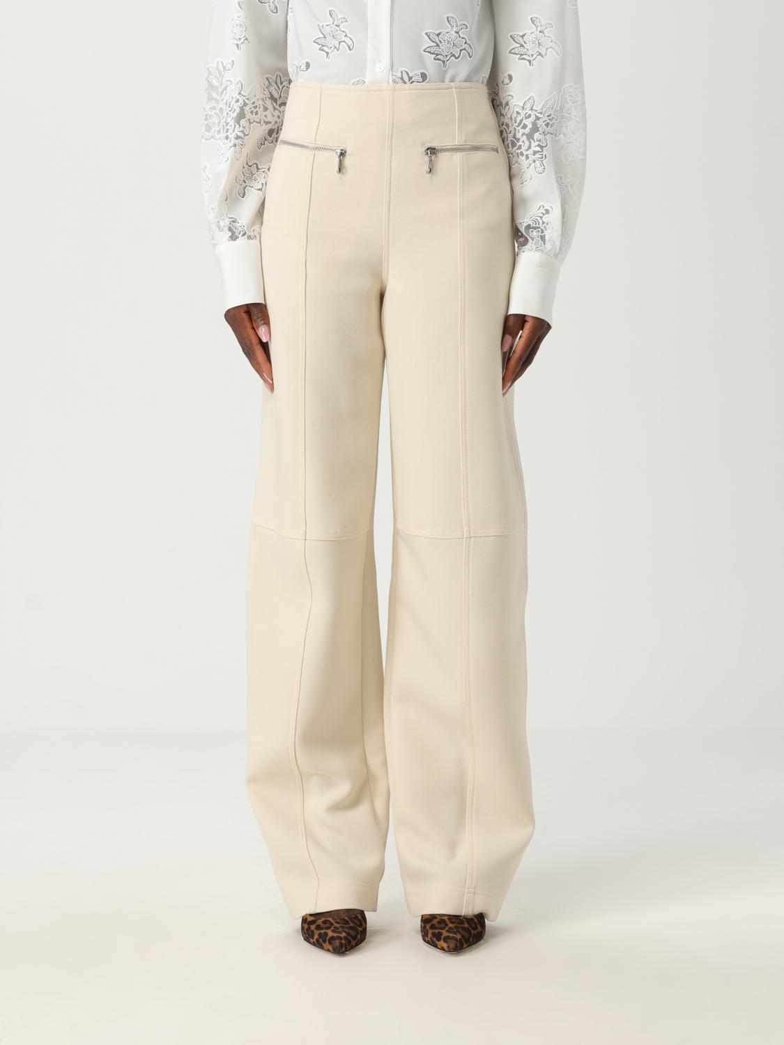 Etro Pantalon Natural Camal Ancho In White