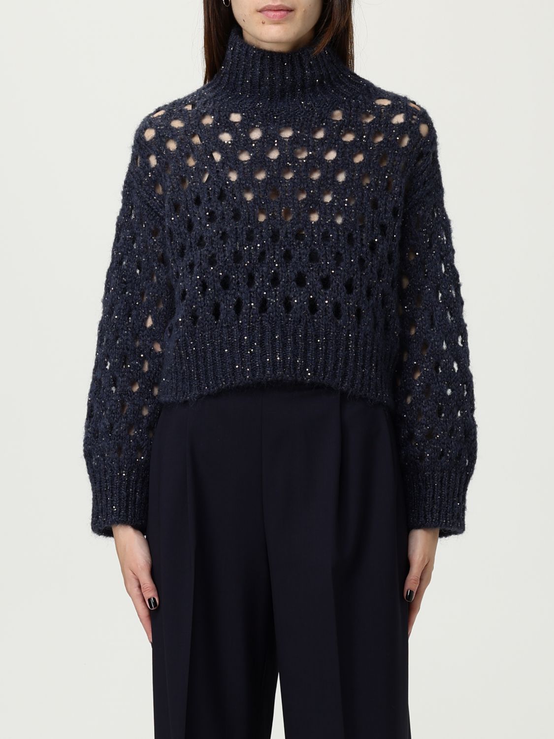 Brunello Cucinelli Sweater  Woman Color Blue In Blue