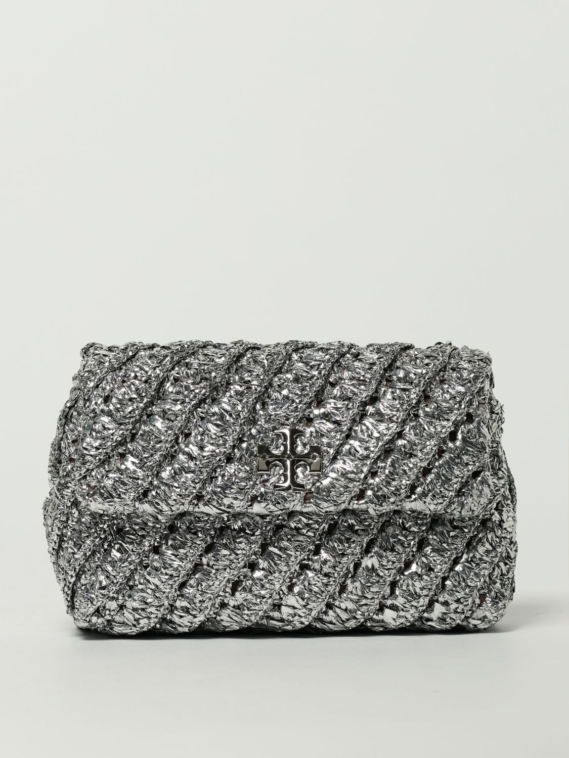 Tory Burch Shoulder Bag Woman Color Silver In Silver