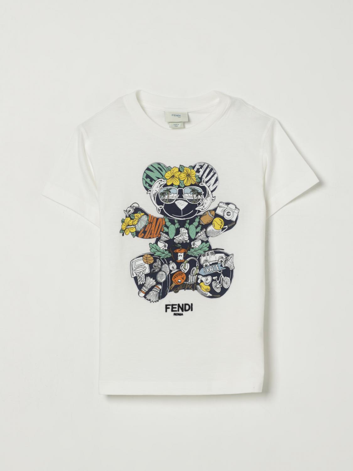 FENDI T-shirt in cotone con stampa