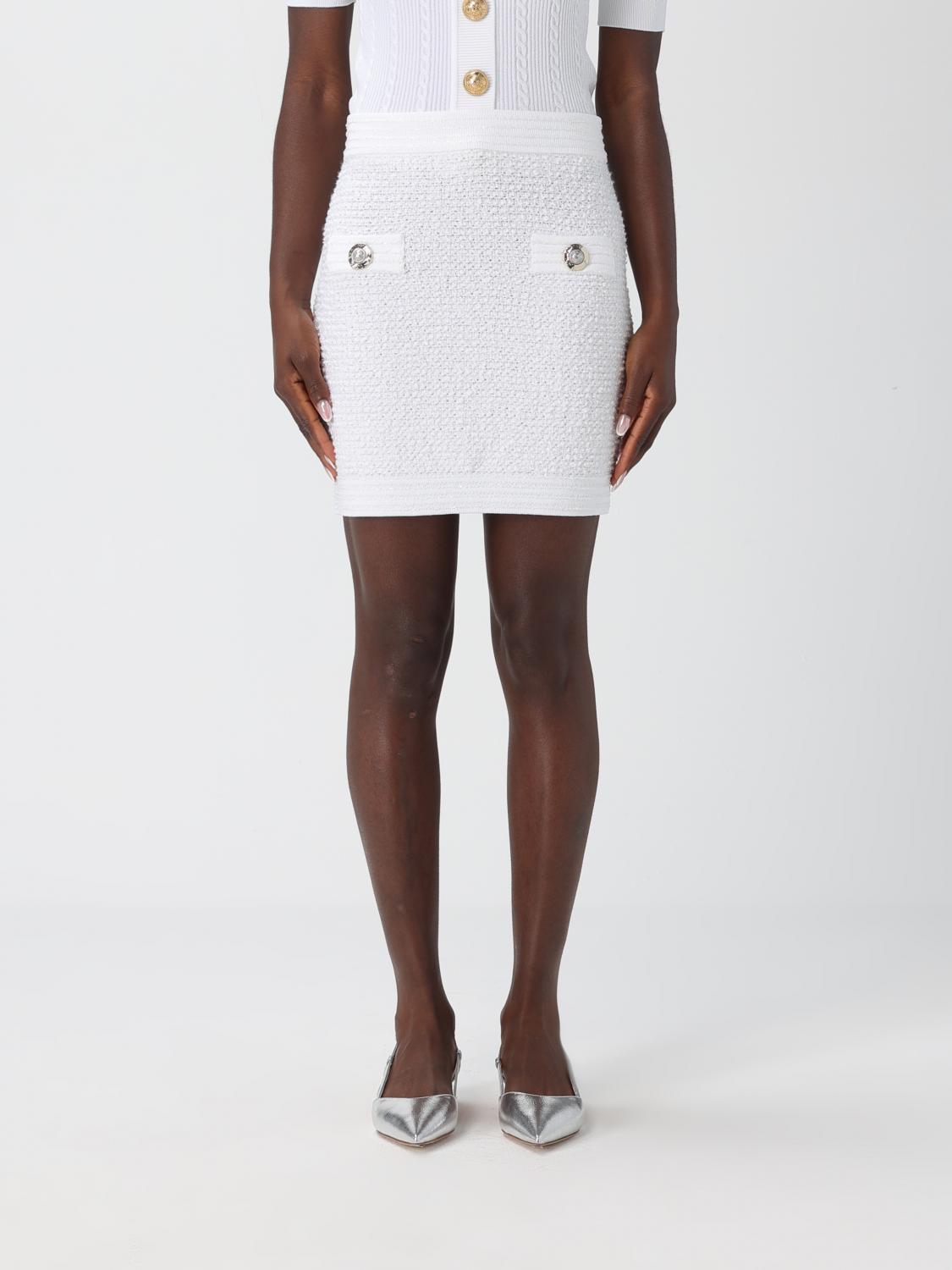 Balmain Skirt  Woman Color White In White