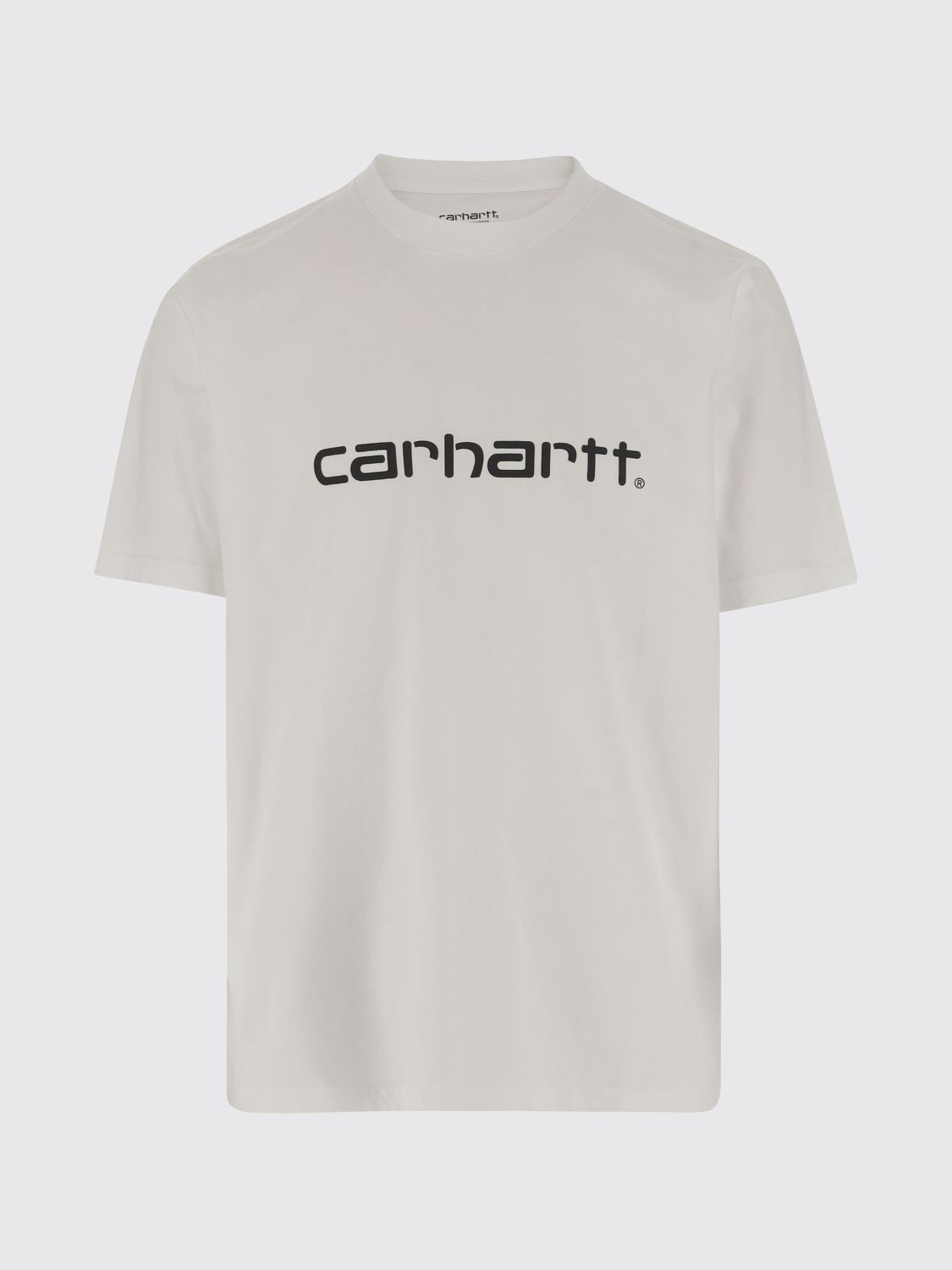 Carhartt Cotton T-shirt With Logo And Crew Neck In White