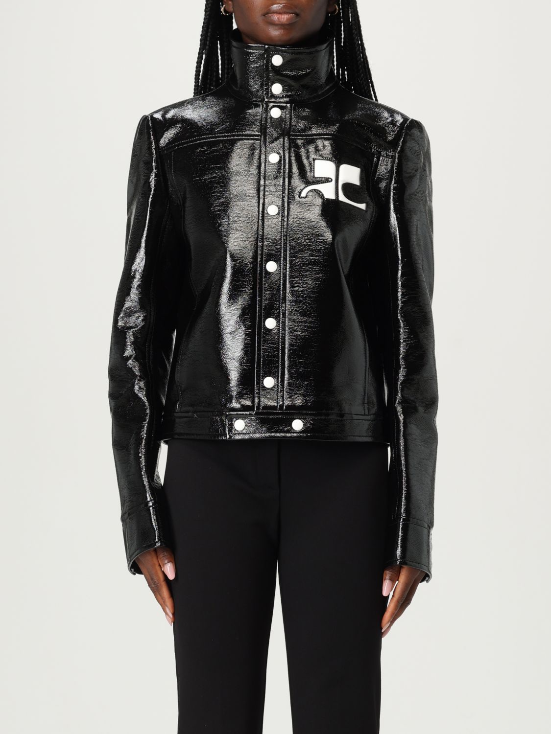 Courrèges Courreges Women Reedition Vinyl Jacket In Black