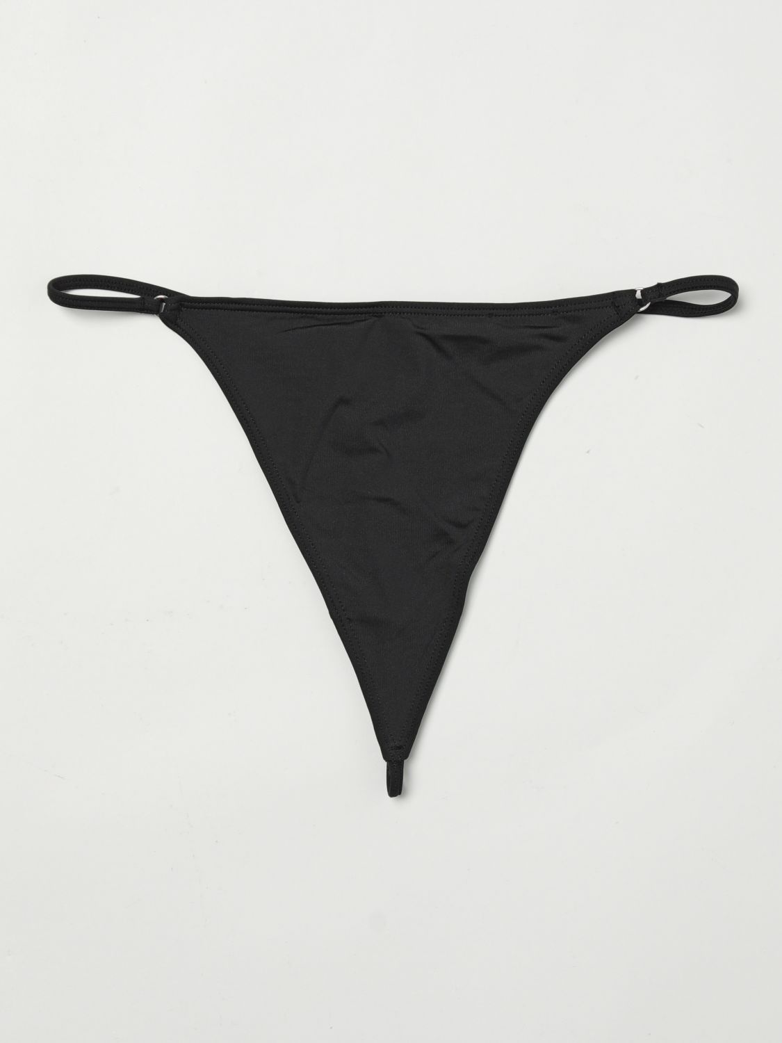 Diesel Logo-plaque Stretch-design Thongs In Black