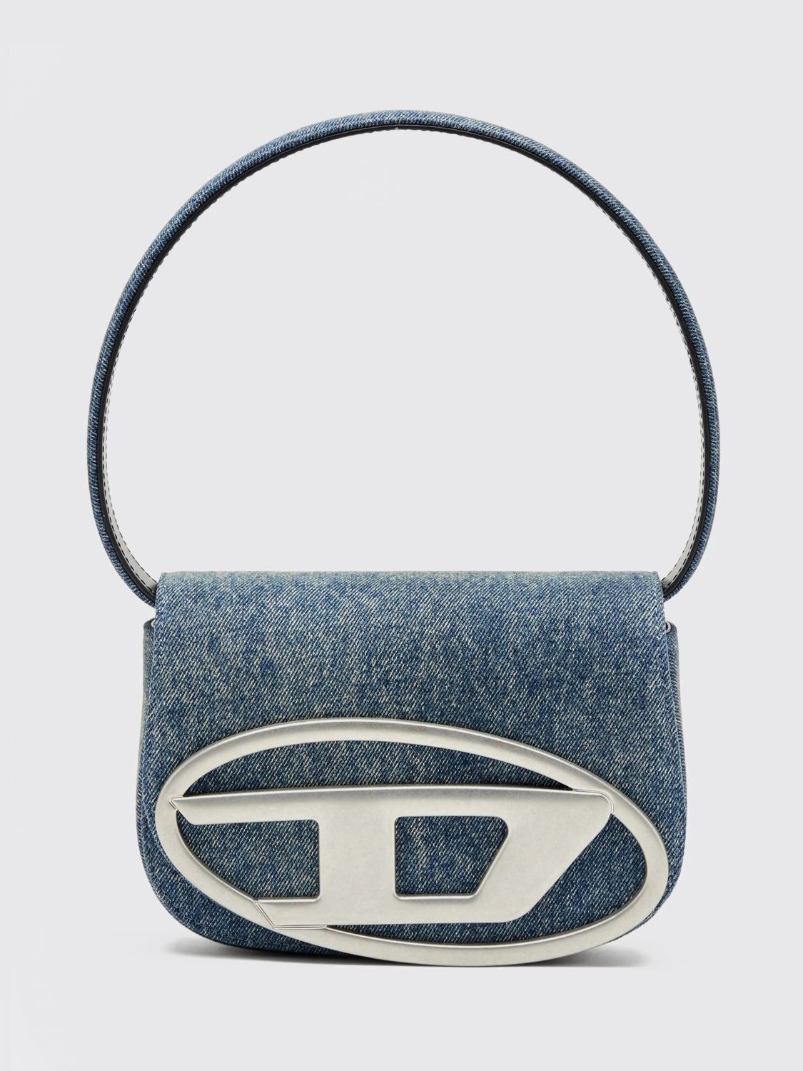 Diesel Rounded Silhouette 1dr Shoulder Bag In Blue
