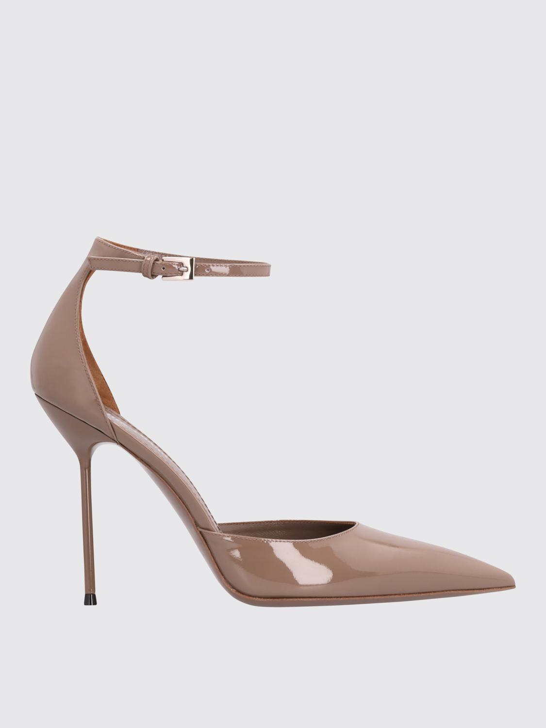 Paris Texas 105mm Lidia Ankle-strap Patent-leather Pumps In Gray