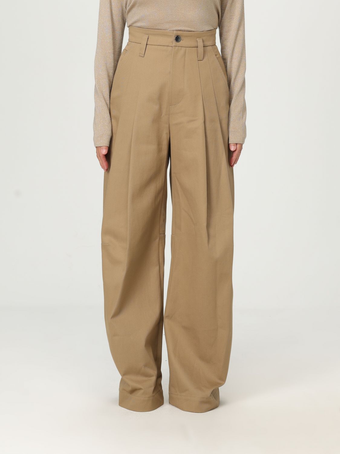 Brunello Cucinelli Five-pocket Baggy Trousers In Gold