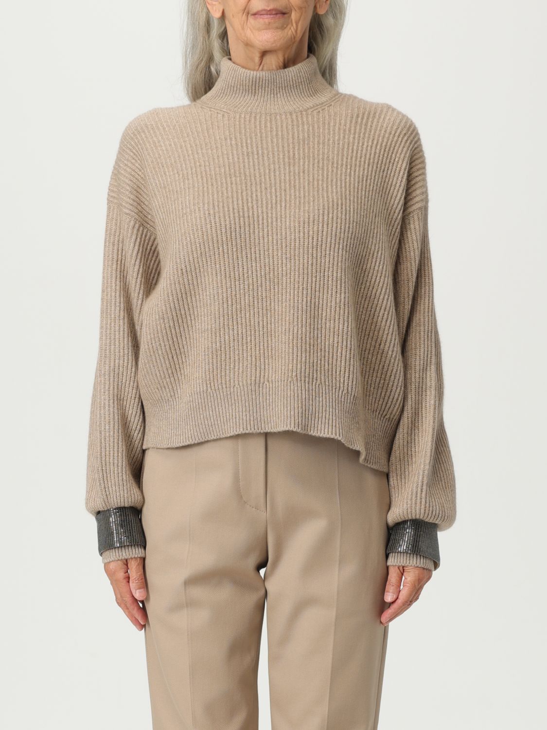 Brunello Cucinelli Ribbed Sweater In Multi