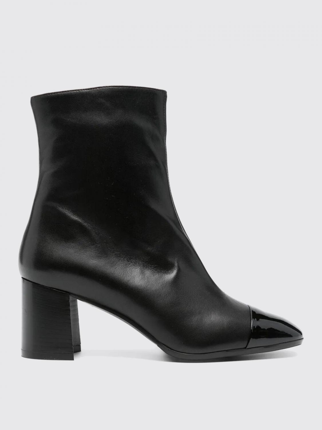 Carel Paris Esprit Leather Ankle Boots In Black