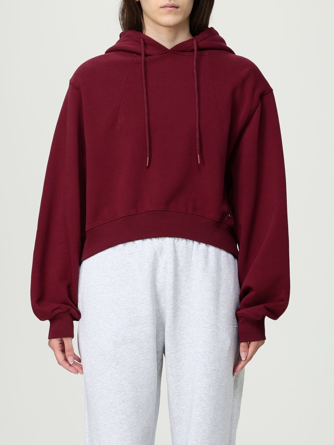 Rotate Birger Christensen Rotate Burgundy Cotton Sweatshirt Women In Burgundy