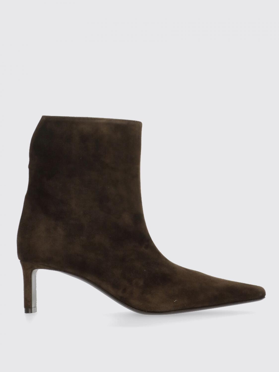 Khaite Brown Ona Ankle Boots In Brown