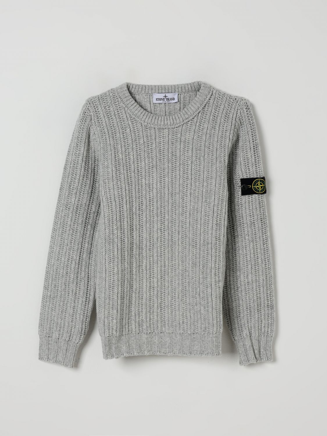 Stone Island Sweater Junior Kids Color Grey In Gray