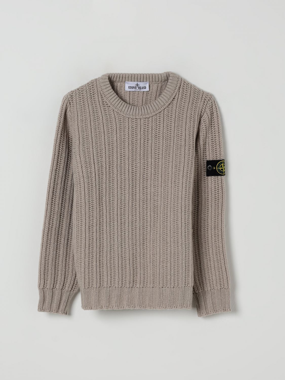 Stone Island Sweater Junior Kids Color Sand In Neutral