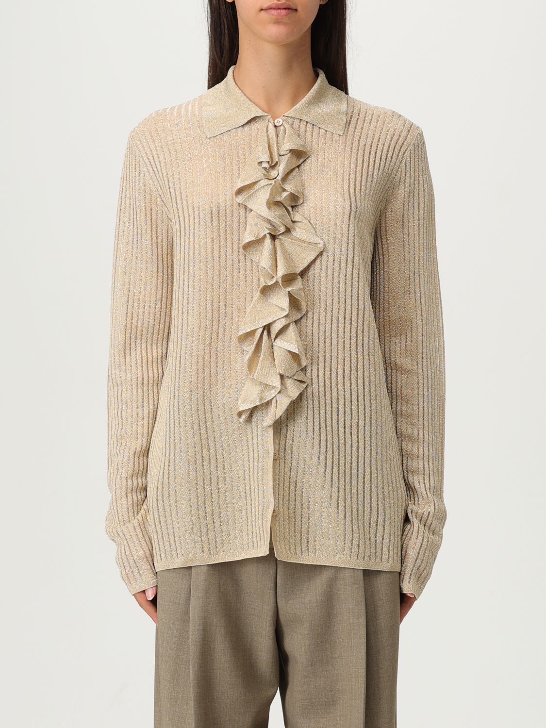 Liu •jo Cardigan Liu Jo Woman Color Gold In Brown