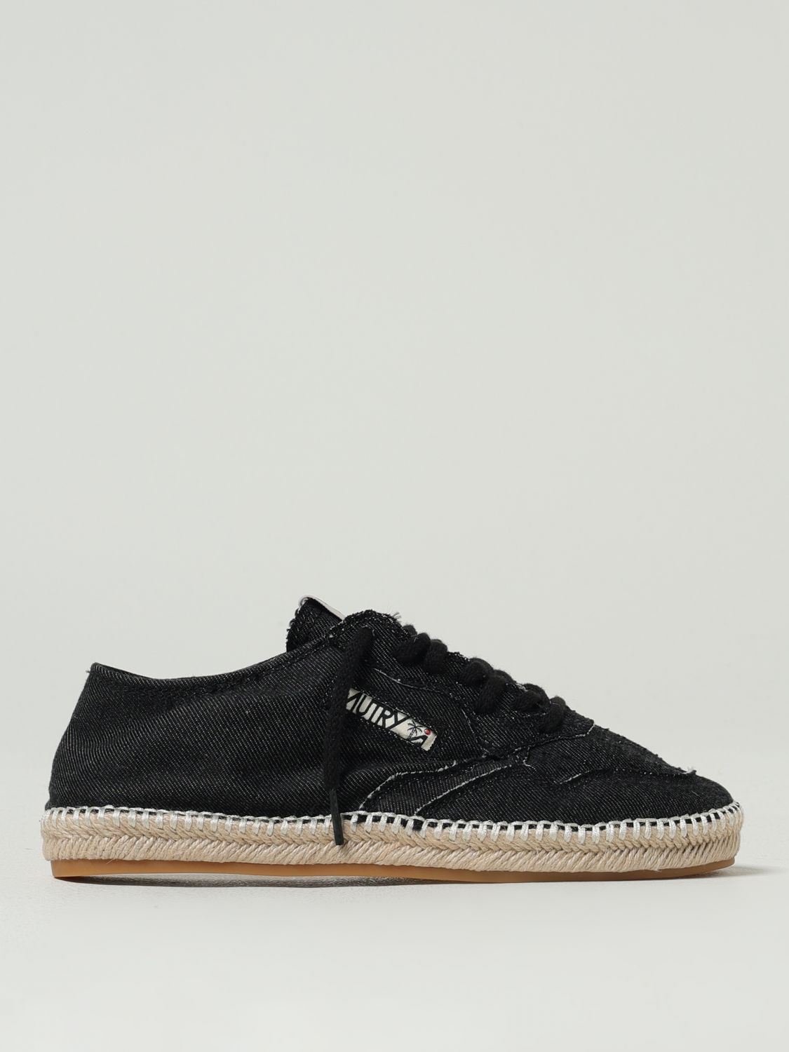 Autry Low Top Denim Espadrilles Sneakers In Black