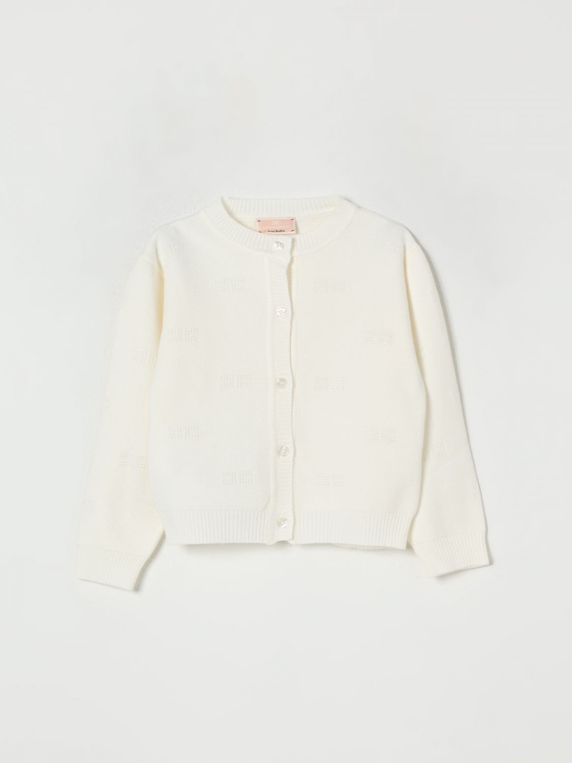 Elisabetta Franchi La Mia Bambina Sweater Kids Color Yellow Cream In Animal Print