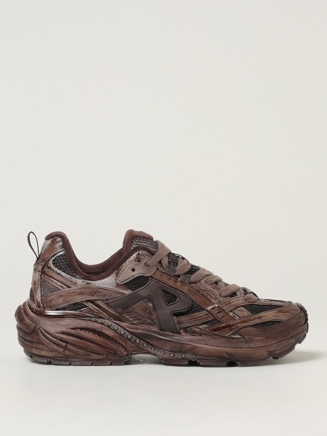 Represent Storm Runner Mesh-overlay Sneakers In Brown