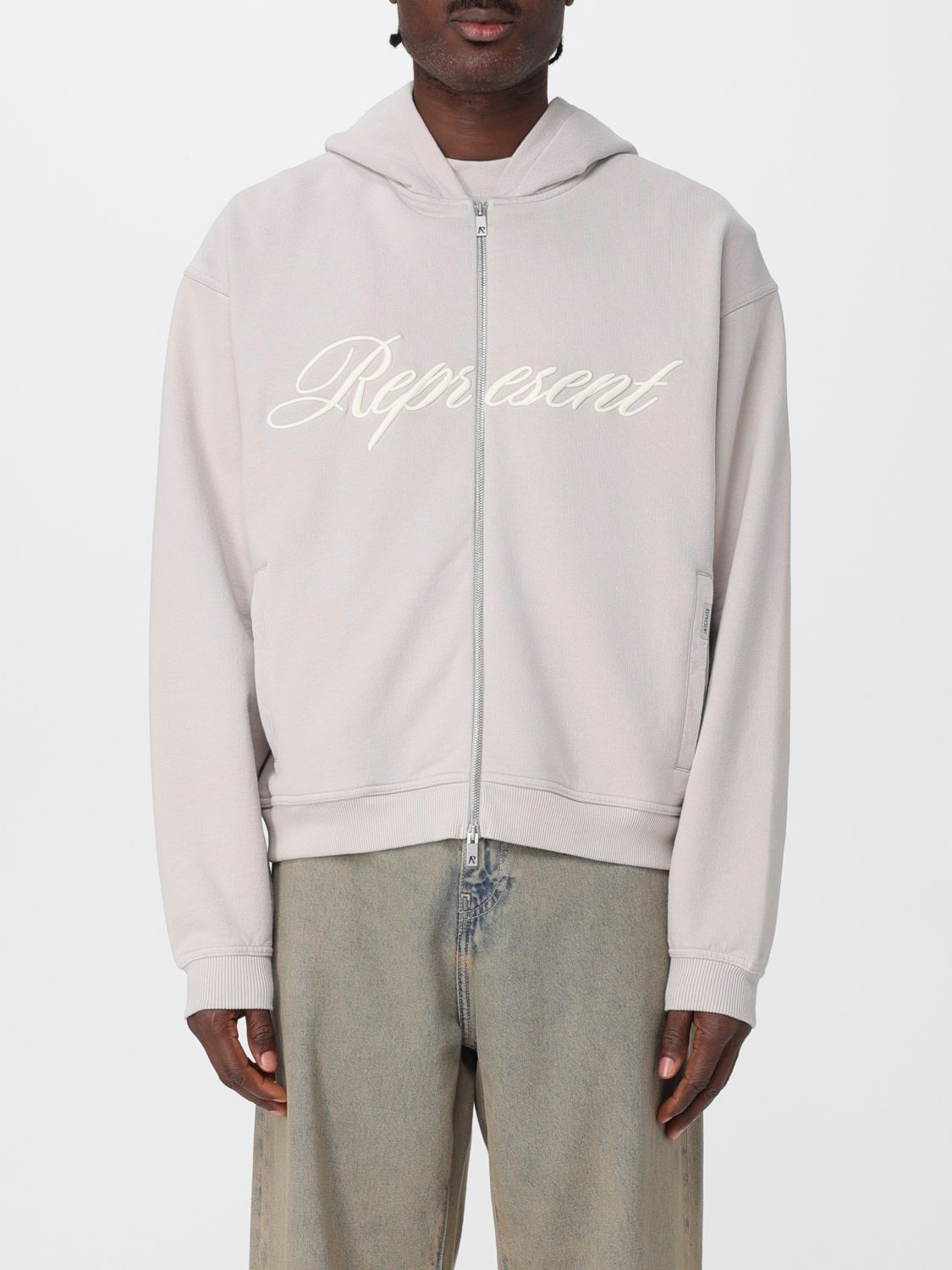 Represent Sweatshirt  Men Color White In Neutral