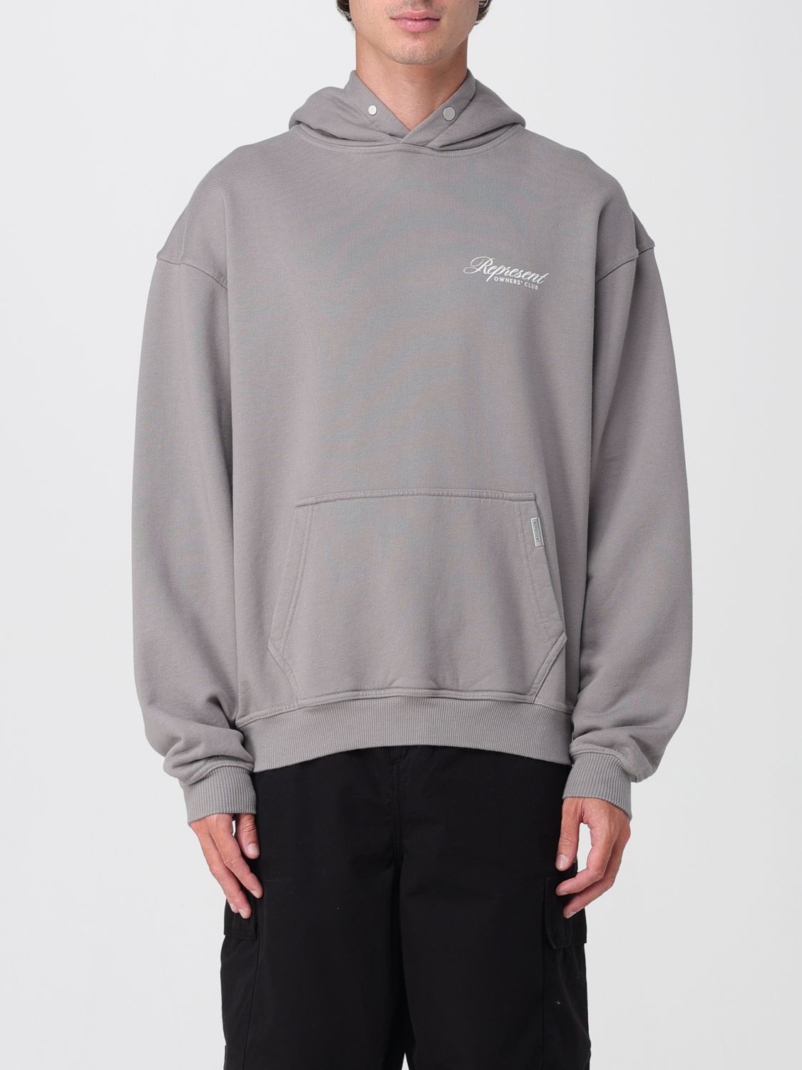 Represent Spacious Hoodie With Contrasting Graphic In Blue