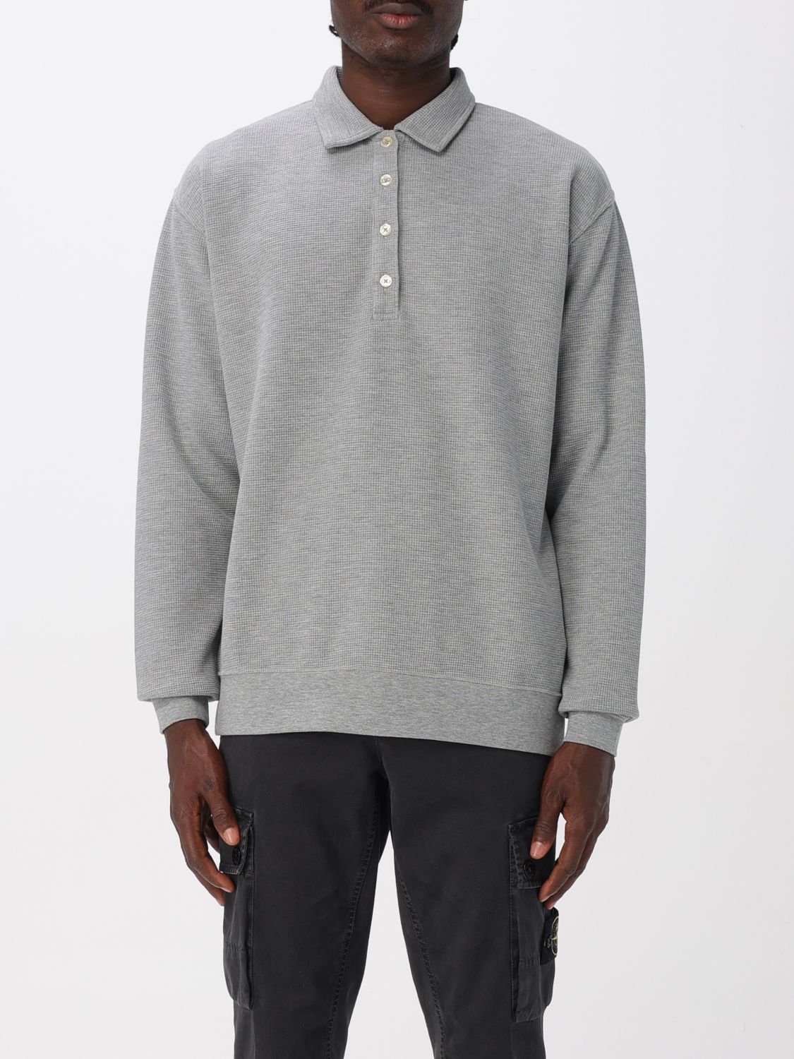 Autry Cotton Polo Shirt In Gray