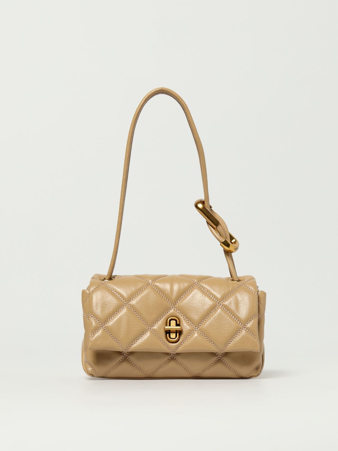 Marc Jacobs Mini Quilted Dual Shoulder Bag In Brown