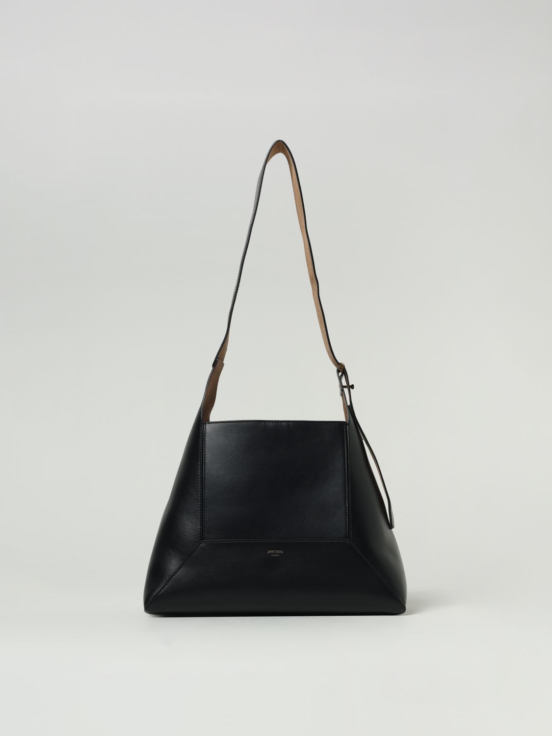 Jimmy Choo Diamond Structured Shoulder Bag With Metal Hardware In Black