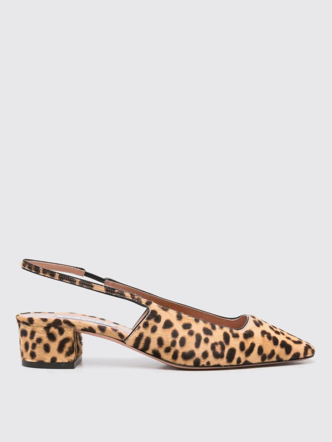 Aquazzura Ginza 35 Leopard-print Calf Hair Slingback Pumps In Brown