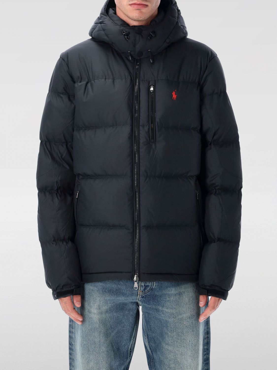 Polo Ralph Lauren Gorham Water-repellent Ripstop Fabric Down Jacket Clothing In Black