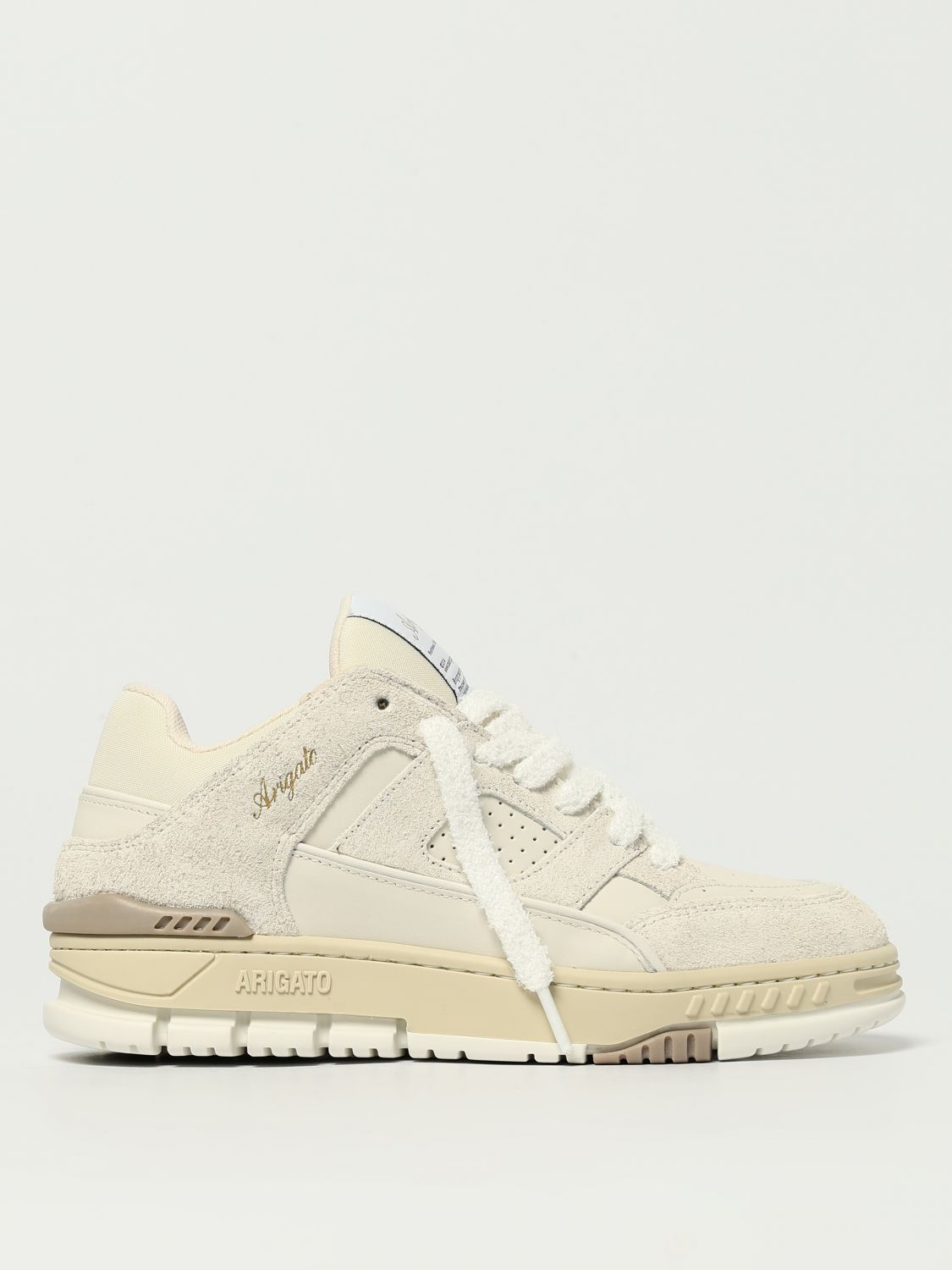 Axel Arigato Area Lo Fluffy Sneakers In Beige Suede In Neutral