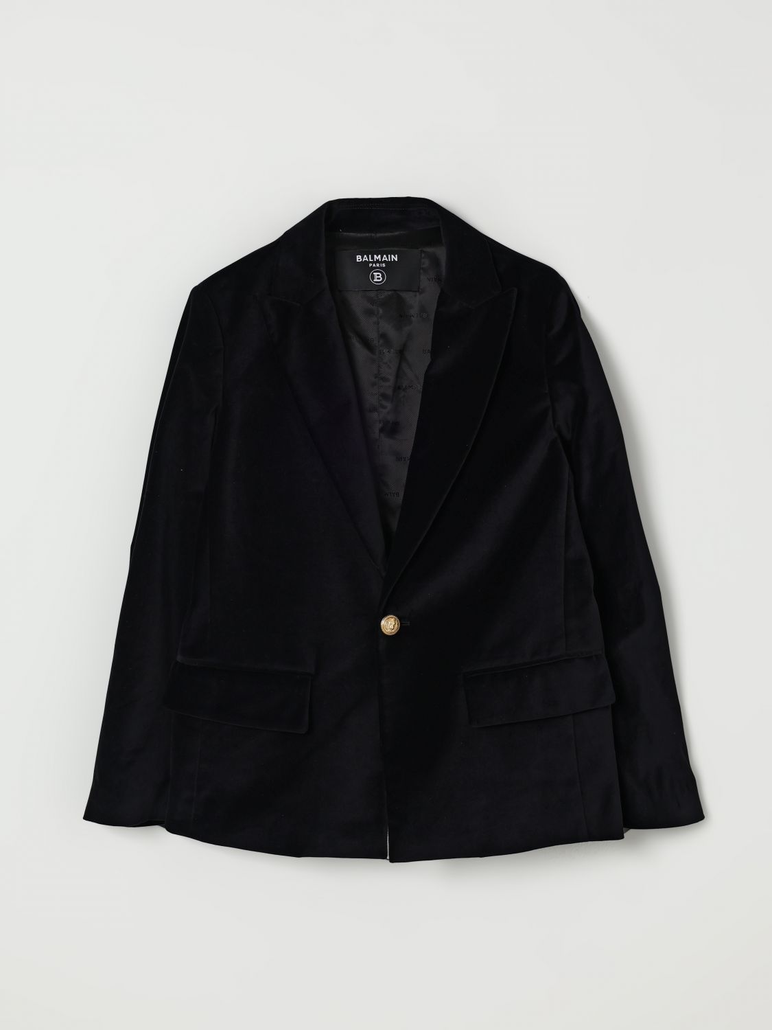 Balmain Jacket Kids Color Black In Black