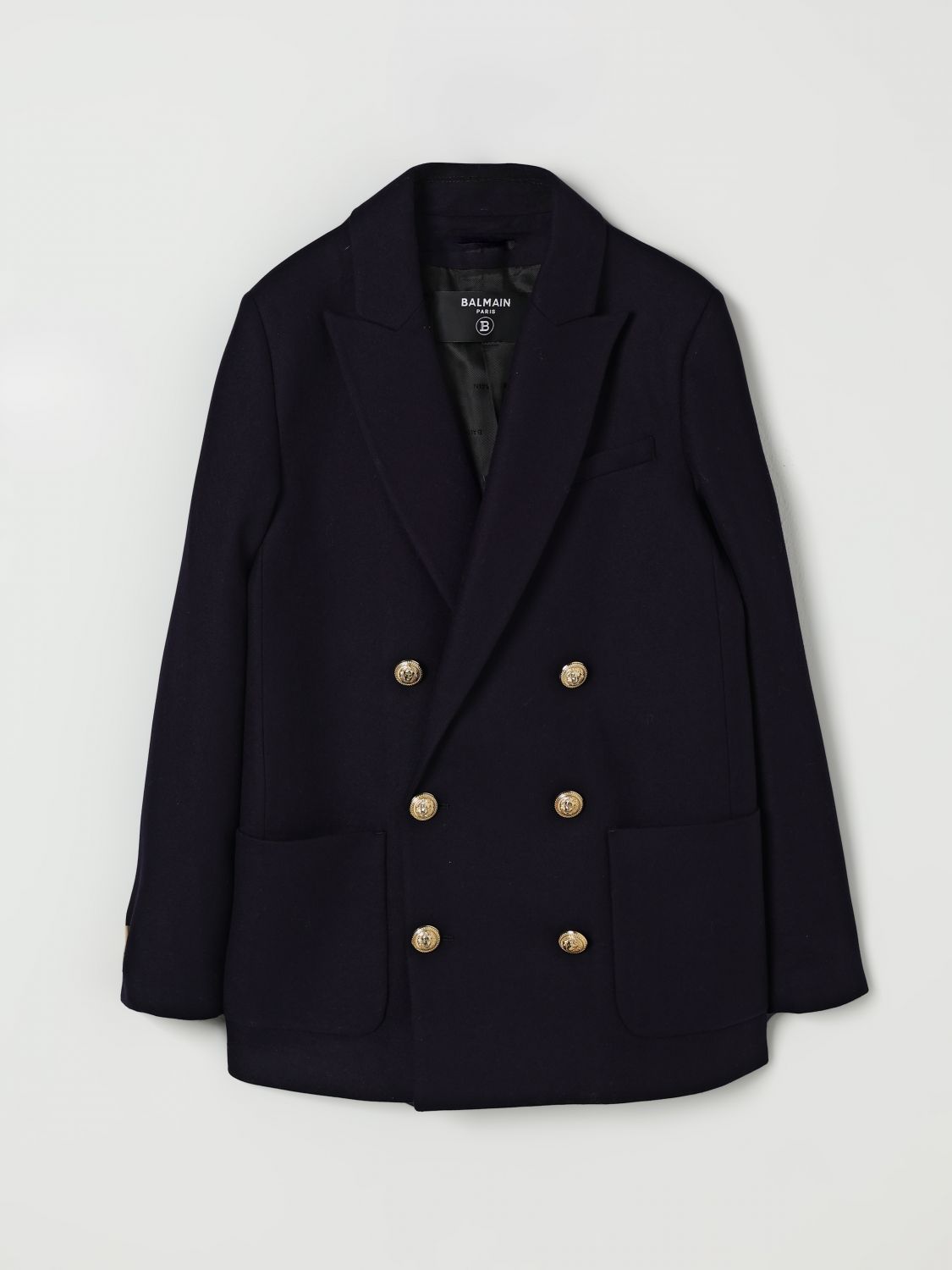 Balmain Black Viscose Blazer In Black
