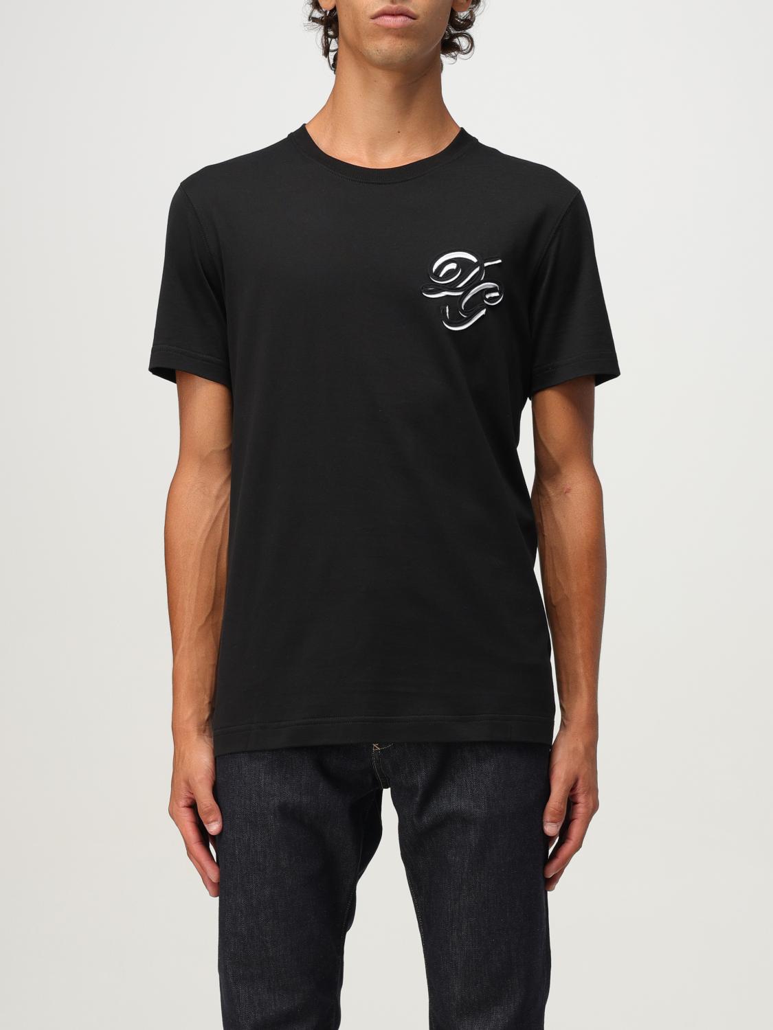 Dolce & Gabbana Crew Neck Short Sleeves T-shirt In Black