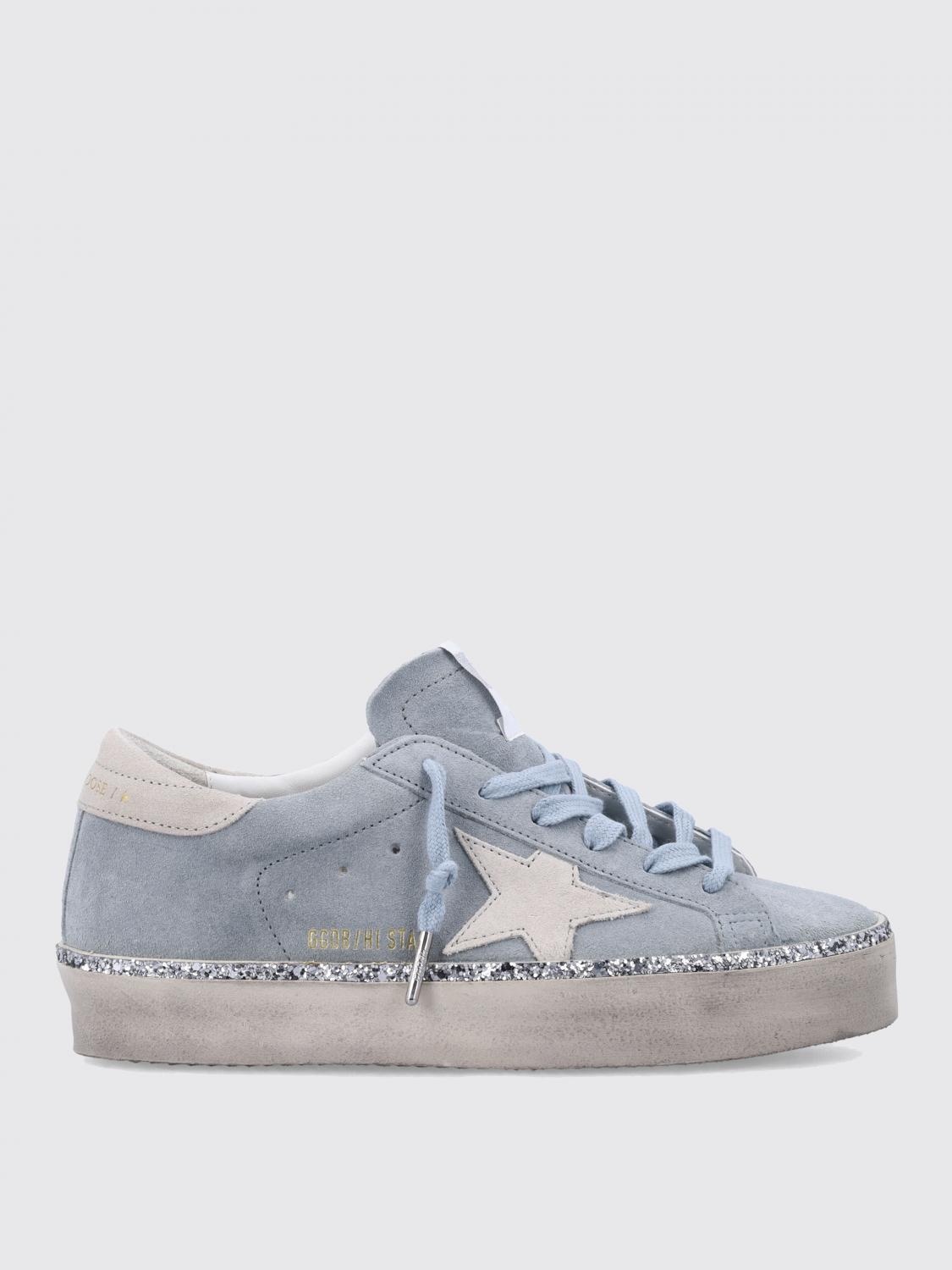Golden Goose Leather Star Patch Sneakers In Blue