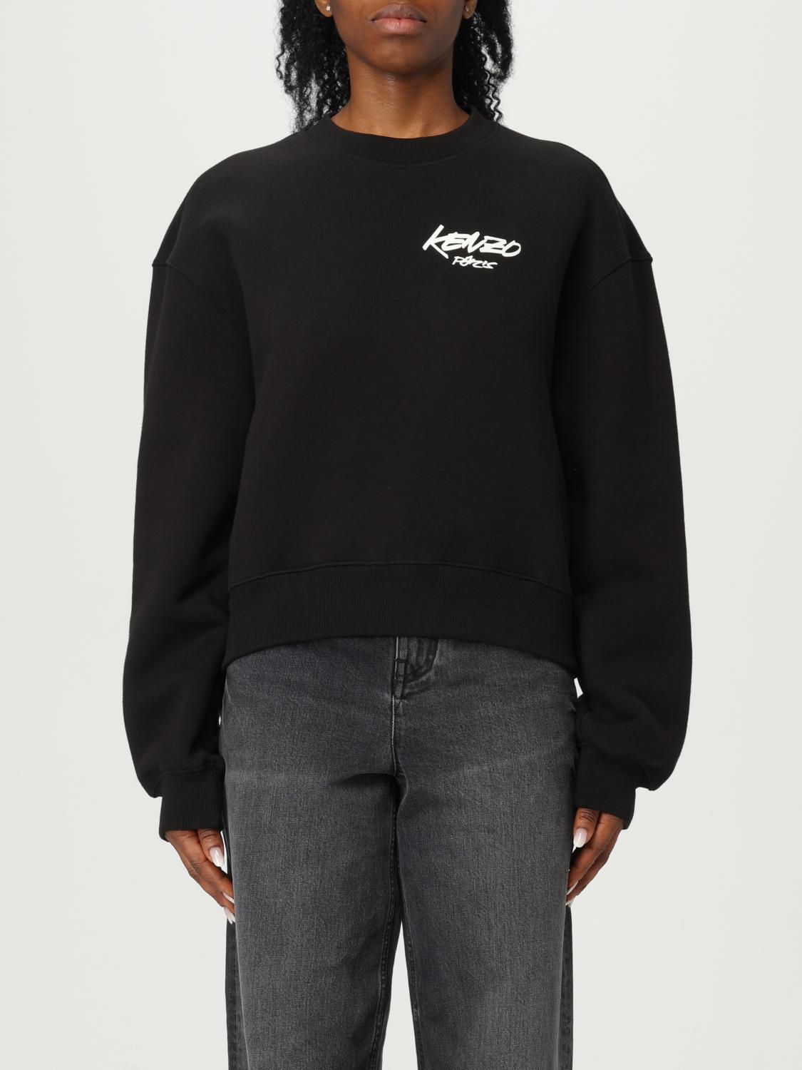 Kenzo Futura Oversize Cocoon Sweatshirt Sweatshirts Black In Black