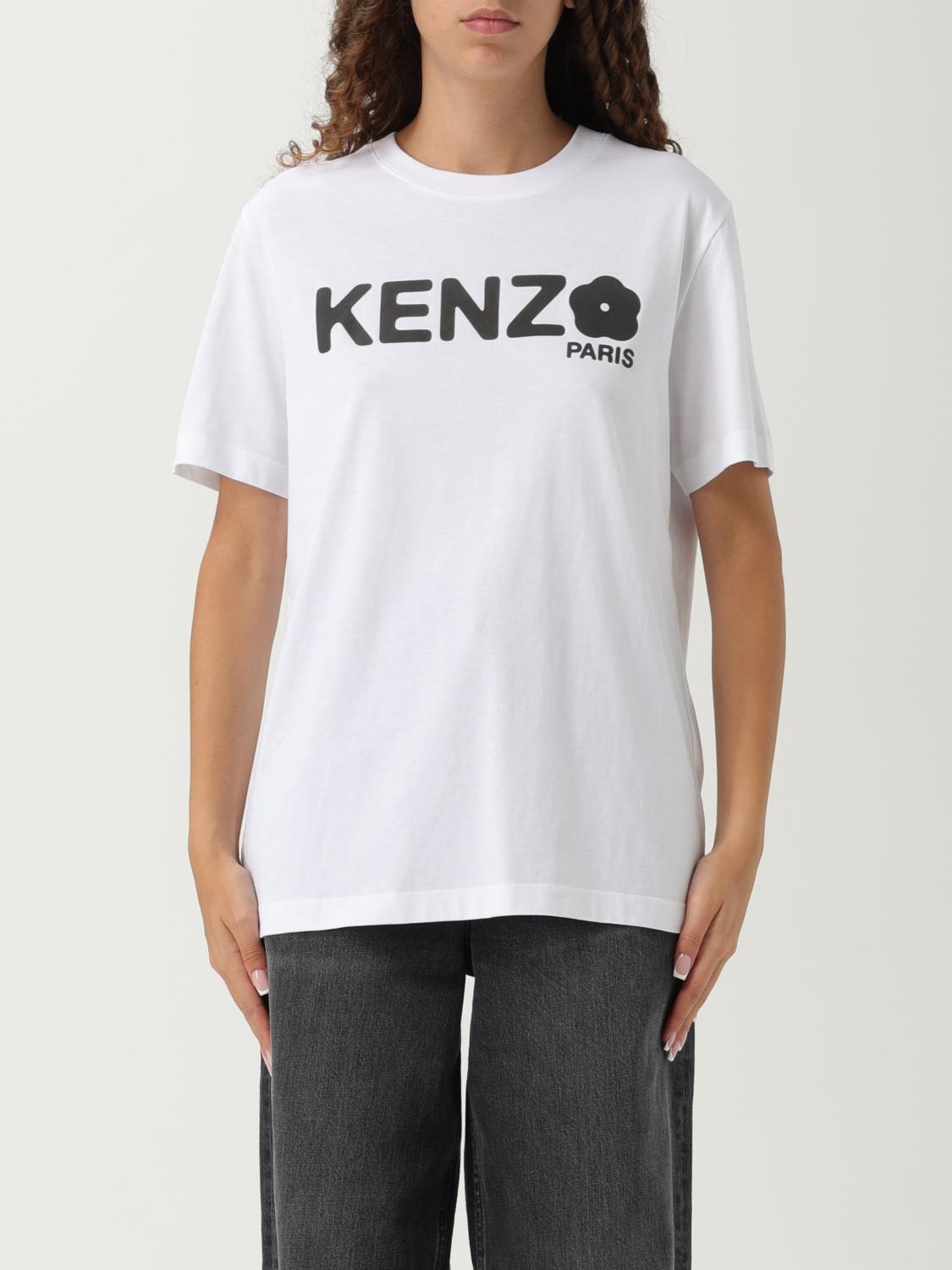Kenzo Loose T-shirt Organic Cotton Crew Neck In White