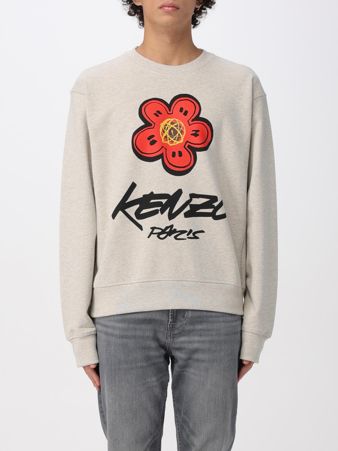 Kenzo Relaxed Fit Futura Classic Sweatshirt With Vibrant Graphic In Gray