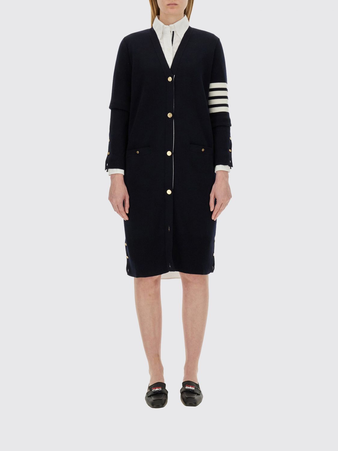 Thom Browne Sweater  Woman Color Blue In Black