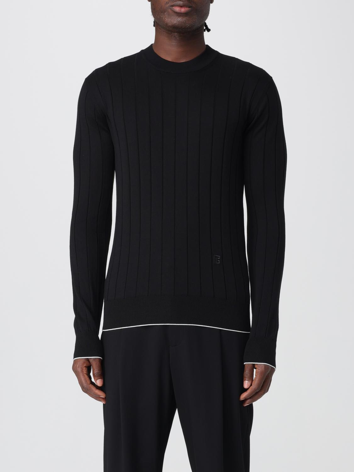 Balmain Sweater  Men Color Black In Blue